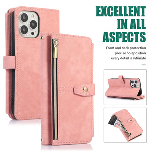 Casekis Crossbody Zipper Wallet Phone Case Pink
