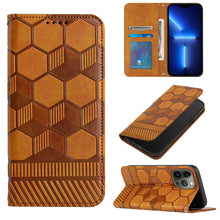 Load image into Gallery viewer, Casekis Polygonal Pattern Wallet Phone Case Brown
