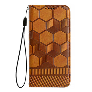 Casekis Polygonal Pattern Wallet Phone Case Brown