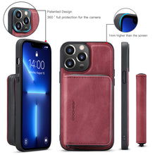 Load image into Gallery viewer, Casekis Magnetic Zipper Cardholder Phone Case Red
