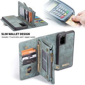 Casekis Multifunctional Wallet PU Leather Case for Galaxy S20 Plus