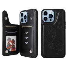 Load image into Gallery viewer, Casekis Embossed Butterfly Phone Case Black
