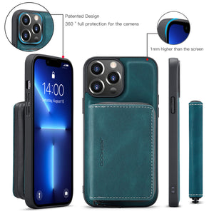 Casekis Magnetic Zipper Cardholder Phone Case Blue