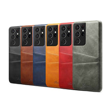 Load image into Gallery viewer, Leather Portable Wallet Phone Case For Samsung Galaxy - Casekis
