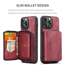 Load image into Gallery viewer, Casekis Magnetic Zipper Cardholder Phone Case Red
