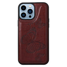 Load image into Gallery viewer, Casekis Embossed Butterfly Phone Case Brown
