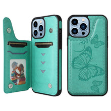 Load image into Gallery viewer, Casekis Embossed Butterfly Phone Case Green
