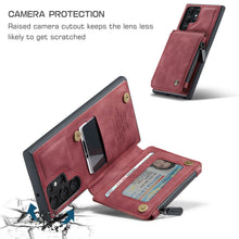 Load image into Gallery viewer, Casekis Zipper Cardholder Wallet Phone Case Red
