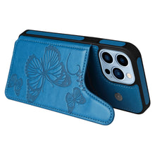 Load image into Gallery viewer, Casekis Embossed Butterfly Phone Case Blue
