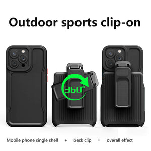 Casekis Outdoor Sports Back Clip Phone Case Black