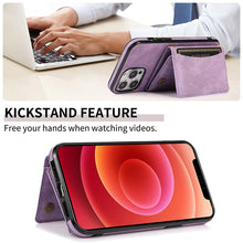 Load image into Gallery viewer, Casekis Wallet Case Tri-fold Cardholder Phone Case Purple

