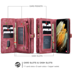 Casekis Wallet PU Leather Case for Galaxy S22 5G