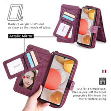 Load image into Gallery viewer, Multifunctional Zipper Wallet Detachable Card Case For Samsung Galaxy A12 - Casekis
