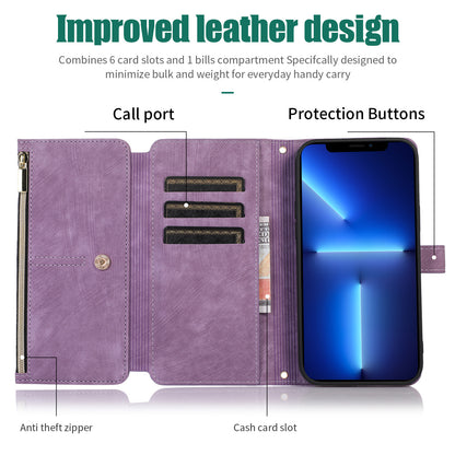 Casekis Crossbody Zipper Wallet Phone Case Purple