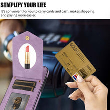 Load image into Gallery viewer, Casekis Crossbody Makeup Mirror RFID Phone Case Purple

