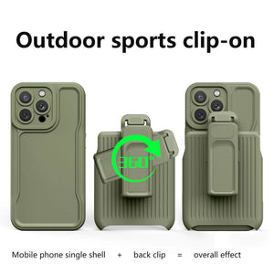 Casekis Outdoor Sports Back Clip Phone Case Army Green
