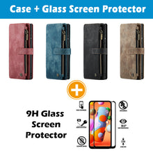 Load image into Gallery viewer, Casekis Leather Zipper Phone Case For Galaxy S22 Ultra 5G Blue
