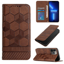Load image into Gallery viewer, Casekis Polygonal Pattern Wallet Phone Case Coffee
