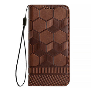 Casekis Polygonal Pattern Wallet Phone Case Coffee