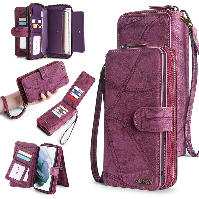 Multifunctional Zipper Wallet Detachable Card Case For Samsung Galaxy S20 Ultra - Casekis