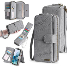 Load image into Gallery viewer, Multifunctional Zipper Wallet Detachable Card Case For Samsung Galaxy S21 Plus - Casekis
