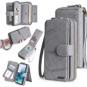 Multifunctional Zipper Wallet Detachable Card Case For Samsung Galaxy - Casekis