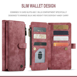 Casekis Leather Zipper Phone Case For Galaxy A12