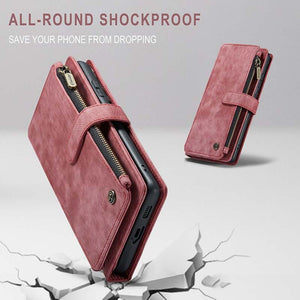 Casekis Leather Zipper Phone Case For Galaxy S22 Plus 5G