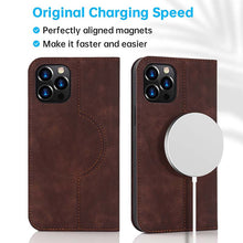 Load image into Gallery viewer, Casekis Wireless Charging Magnetic Wallet Phone Case Coffee
