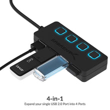 Load image into Gallery viewer, 4-Port USB 2.0 Data Hub
