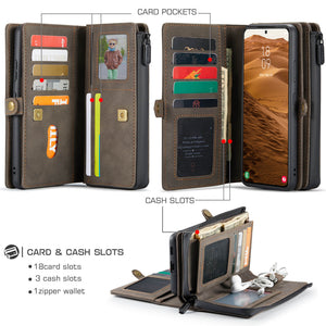 Casekis Large Capacity Cardholder Phone Case Brown