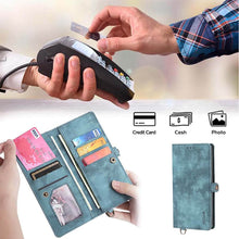 Load image into Gallery viewer, Apple iPhone Cardholder Wrist Leather Phone Case - Casekis
