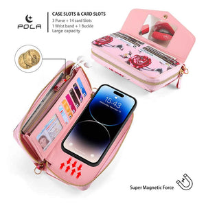 Casekis Multifunction Tote Crossbody Phone Bag Pink