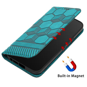 Casekis Polygonal Pattern Wallet Phone Case Light Blue