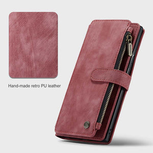 Casekis Leather Zipper Phone Case For Galaxy S22 Ultra 5G