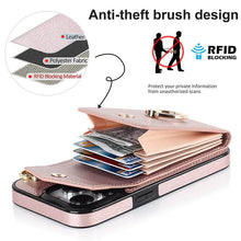 Load image into Gallery viewer, Casekis Cardholder RFID Phone Case Rose Gold
