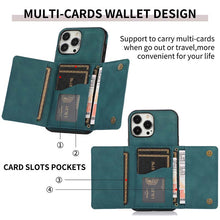 Load image into Gallery viewer, Casekis Wallet Case Tri-fold Cardholder Phone Case Blue
