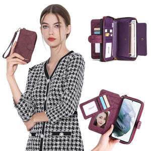 Multifunctional Zipper Wallet Detachable Card Case For Samsung Galaxy S20 FE - Casekis
