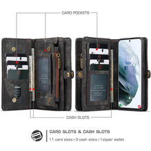 Load image into Gallery viewer, Casekis Samsung Galaxy Multifunctional Wallet PU Leather Case - Casekis
