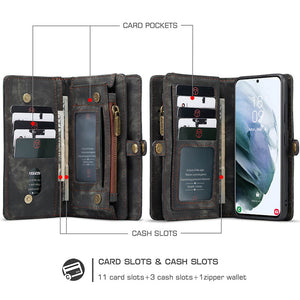 Casekis Samsung Galaxy Multifunctional Wallet PU Leather Case - Casekis