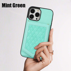 Casekis Crossbody Makeup Mirror RFID Phone Case Mint Green
