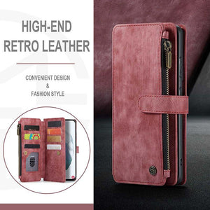Casekis Leather Zipper Phone Case For Galaxy S22 5G
