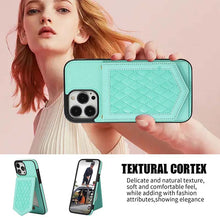 Load image into Gallery viewer, Casekis Crossbody Makeup Mirror RFID Phone Case Mint Green
