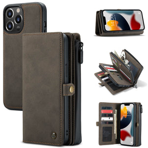 Casekis Large Capacity Cardholder Phone Case Brown