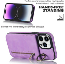Load image into Gallery viewer, Casekis Card Holder Ring Phone Case Purple
