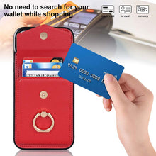 Load image into Gallery viewer, Casekis Cardholder RFID Phone Case Red
