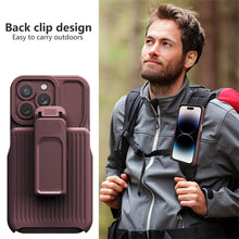Load image into Gallery viewer, Casekis Outdoor Sports Back Clip Phone Case Coffee
