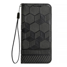 Load image into Gallery viewer, Casekis Polygonal Pattern Wallet Phone Case Black
