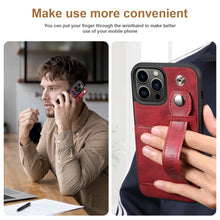 Load image into Gallery viewer, Casekis Wristband Stand Phone Case Red
