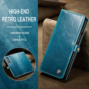 Luxury Flip Leather Card Slots Phone Case for Galaxy Z Fold 3 5G Blue